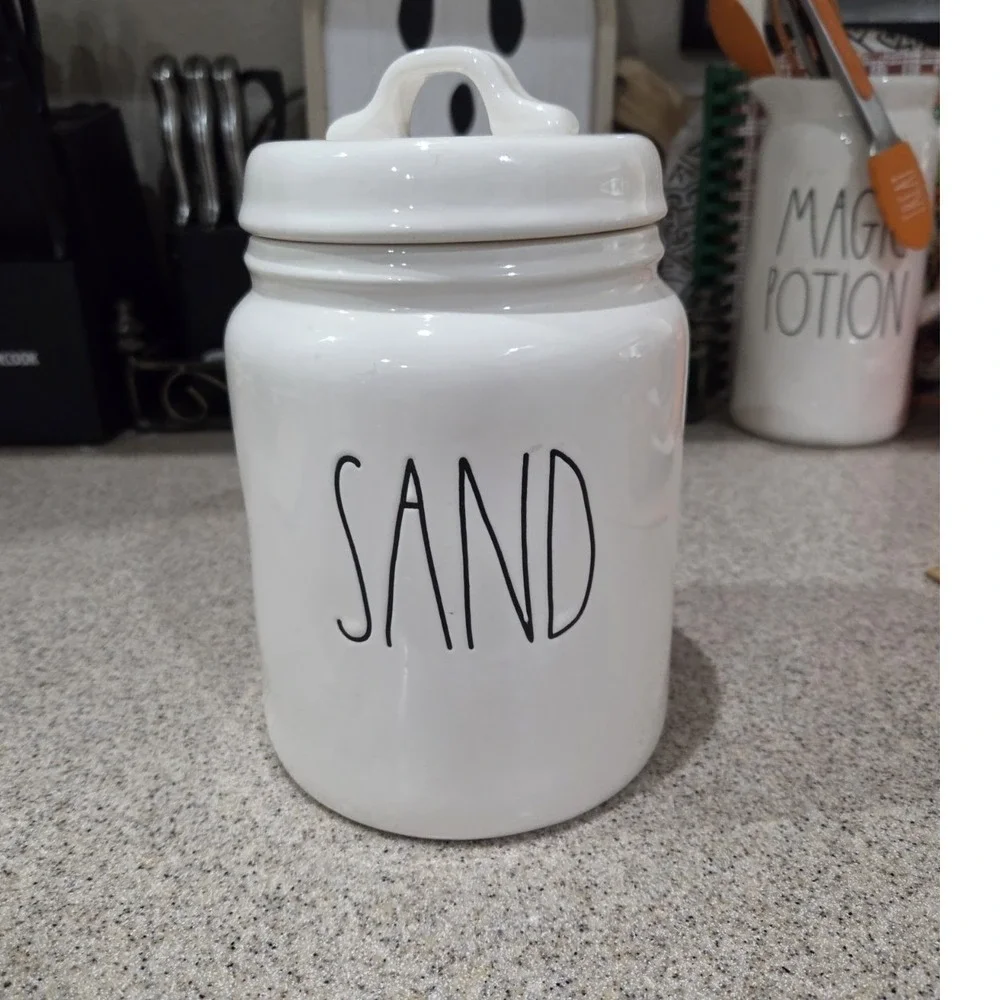 Rae Dunn Sand‎ Beach Ceramic Canister Summer Coastal Nautical